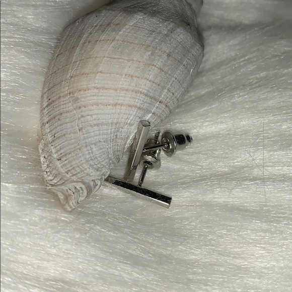 💍Host Pick Silver Bar Stud Earings - Picture 5 of 6